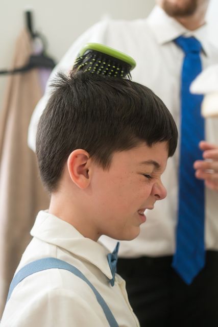 Young guest dressed for the wedding