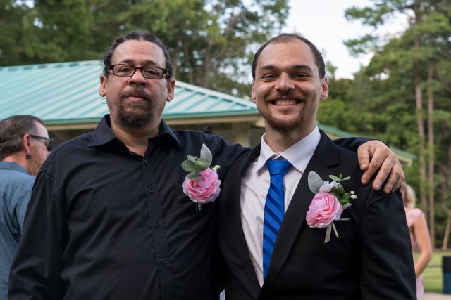 Groom with a wedding guest